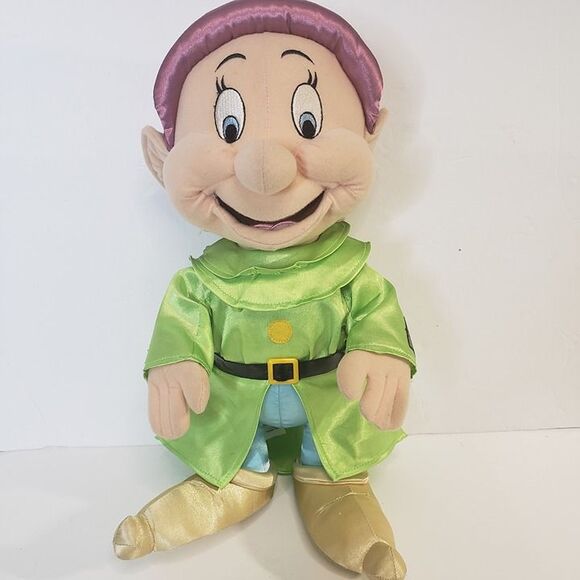 Disney Snow White and the Seven Dwarfs Dopey Plush Doll 12" Satin Clothes - Picture 2 of 8